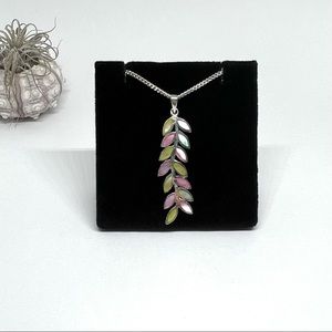 Mother Of Pearl Sterling Silver Necklace!